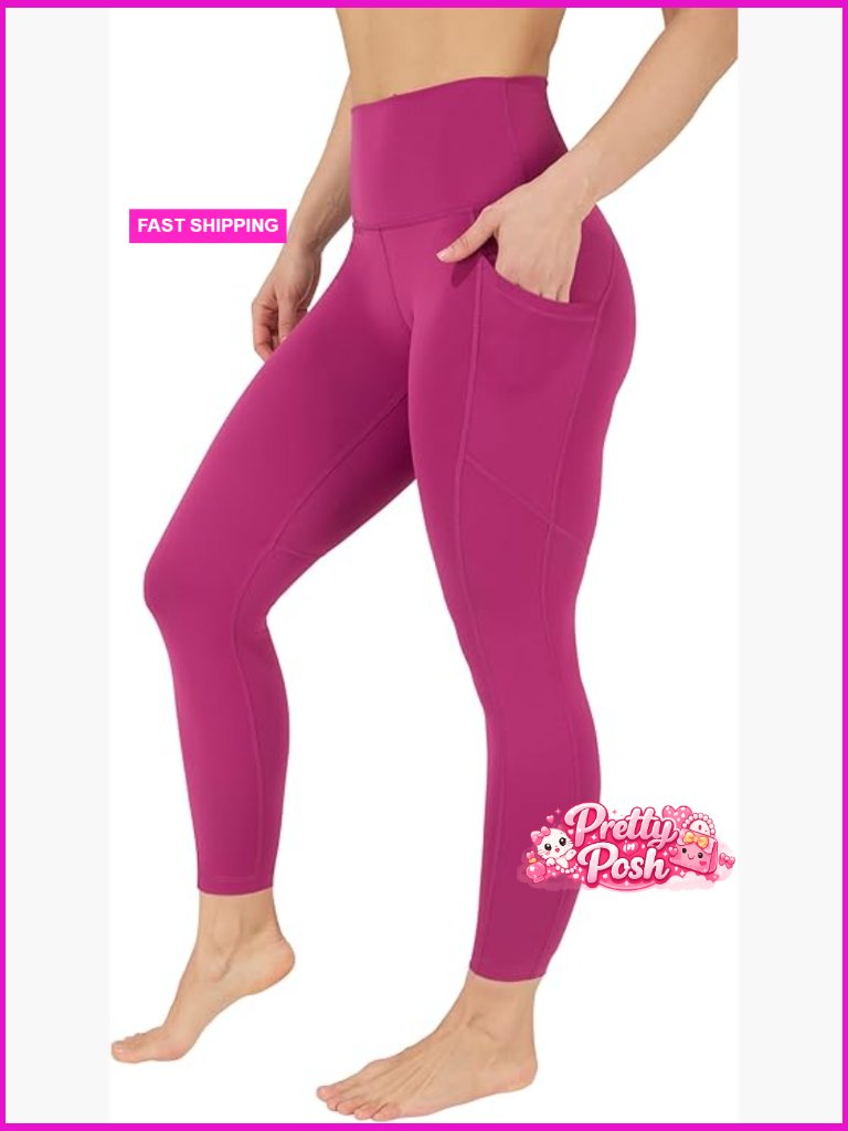 High Waist Tummy Control Yoga Pants With Smartphone Pockets